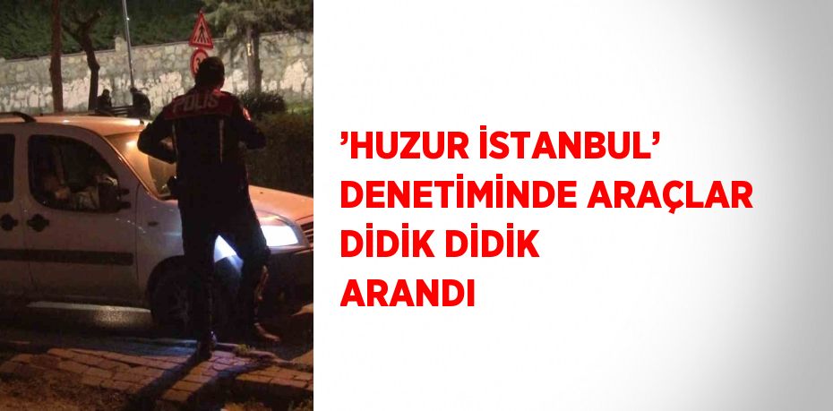 ’HUZUR İSTANBUL’ DENETİMİNDE ARAÇLAR DİDİK DİDİK ARANDI