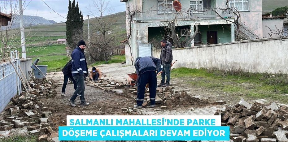 SALMANLI MAHALLESİ'NDE PARKE DÖŞEME ÇALIŞMALARI DEVAM EDİYOR