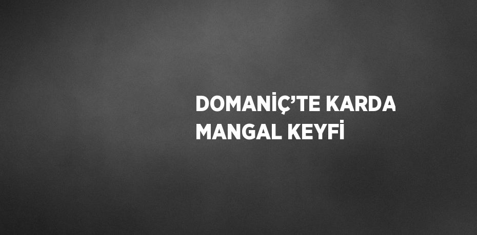 DOMANİÇ’TE KARDA MANGAL KEYFİ