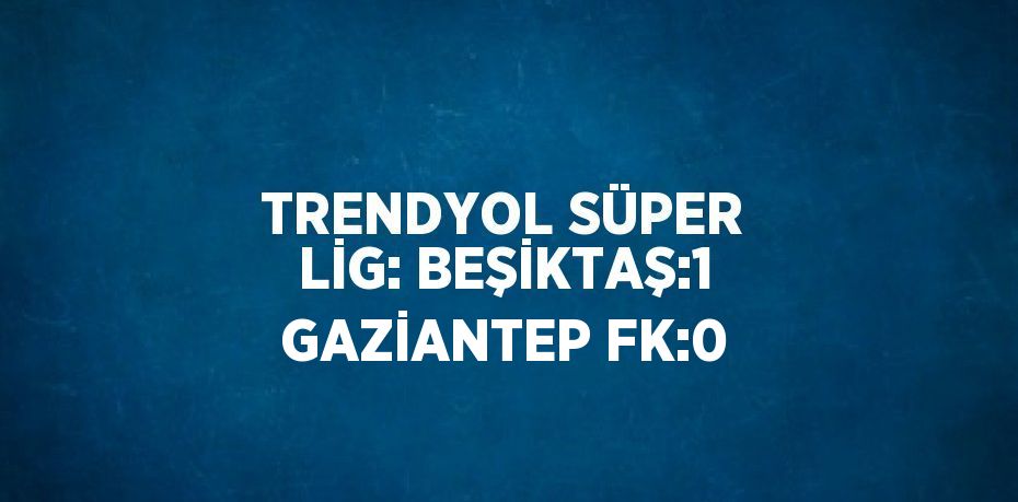 TRENDYOL SÜPER LİG: BEŞİKTAŞ:1 GAZİANTEP FK:0