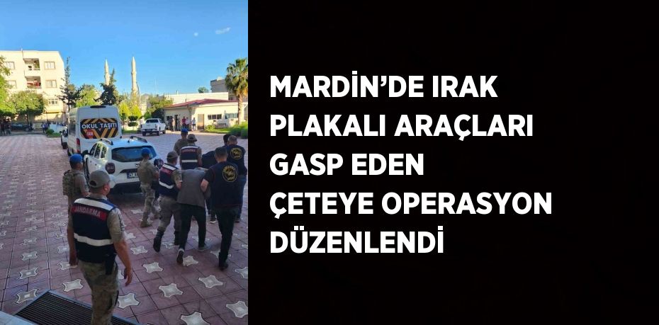 MARDİN’DE IRAK PLAKALI ARAÇLARI GASP EDEN ÇETEYE OPERASYON DÜZENLENDİ