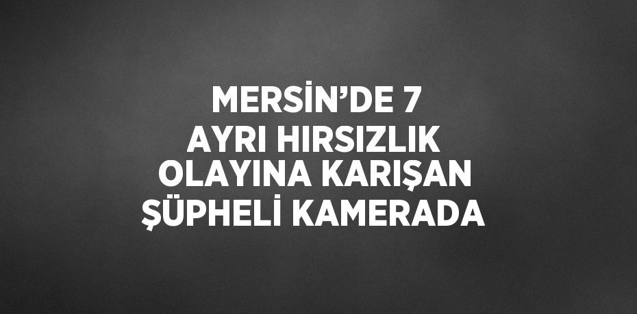 MERSİN’DE 7 AYRI HIRSIZLIK OLAYINA KARIŞAN ŞÜPHELİ KAMERADA