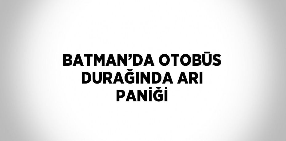 BATMAN’DA OTOBÜS DURAĞINDA ARI PANİĞİ