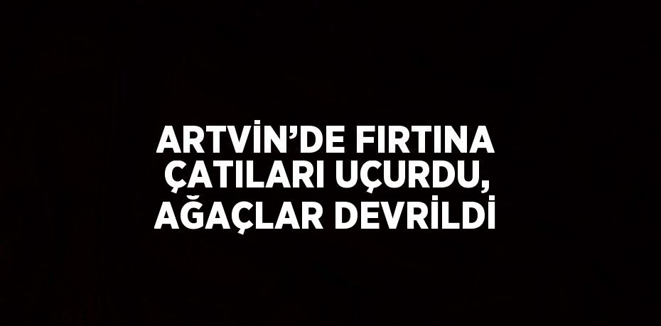 ARTVİN’DE FIRTINA ÇATILARI UÇURDU, AĞAÇLAR DEVRİLDİ