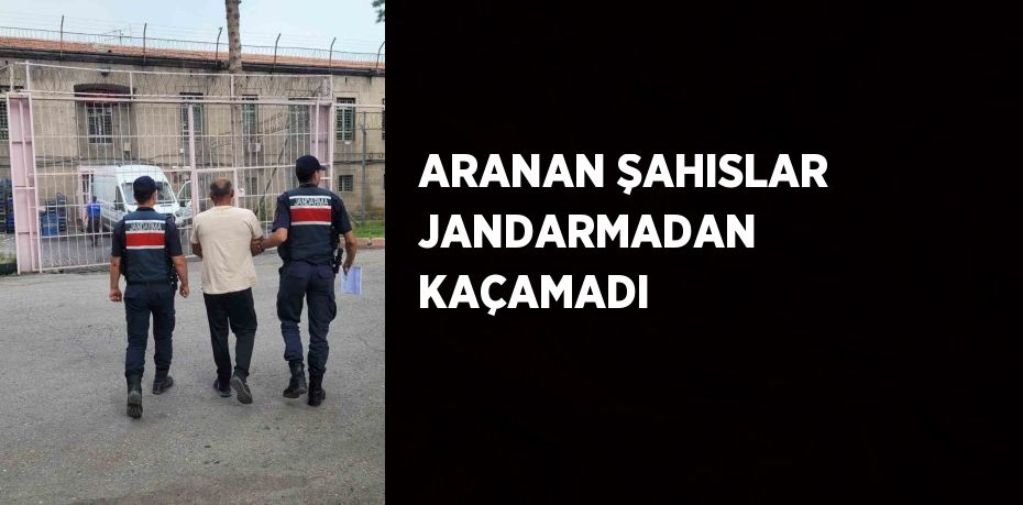 ARANAN ŞAHISLAR JANDARMADAN KAÇAMADI