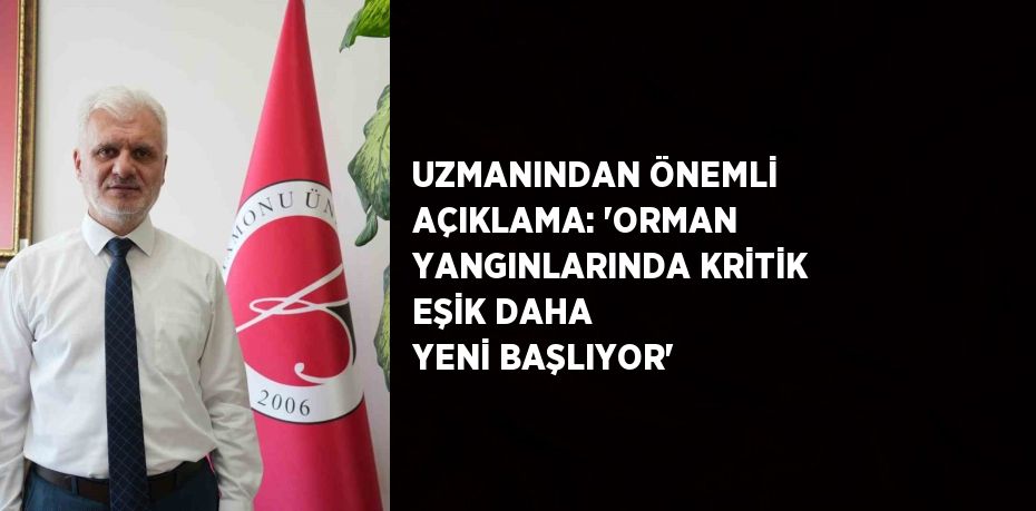 UZMANINDAN ÖNEMLİ AÇIKLAMA: 'ORMAN YANGINLARINDA KRİTİK EŞİK DAHA YENİ BAŞLIYOR'