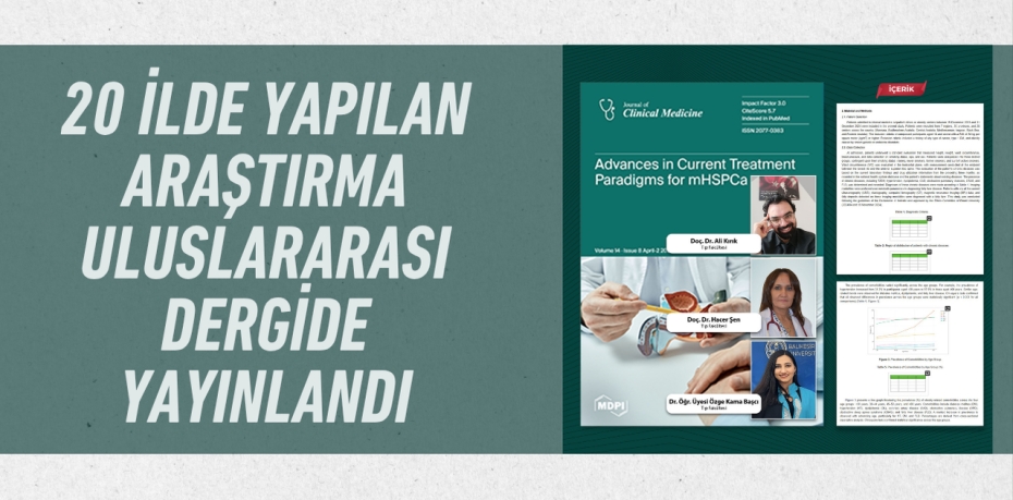 20 İLDE YAPILAN ARAŞTIRMA ULUSLARARASI DERGİDE YAYINLANDI