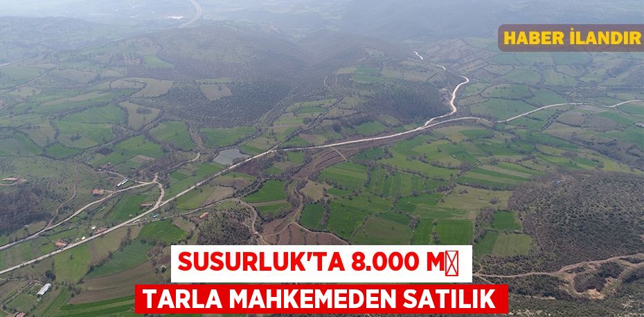 Susurluk'ta 8.000 m² tarla mahkemeden satılık