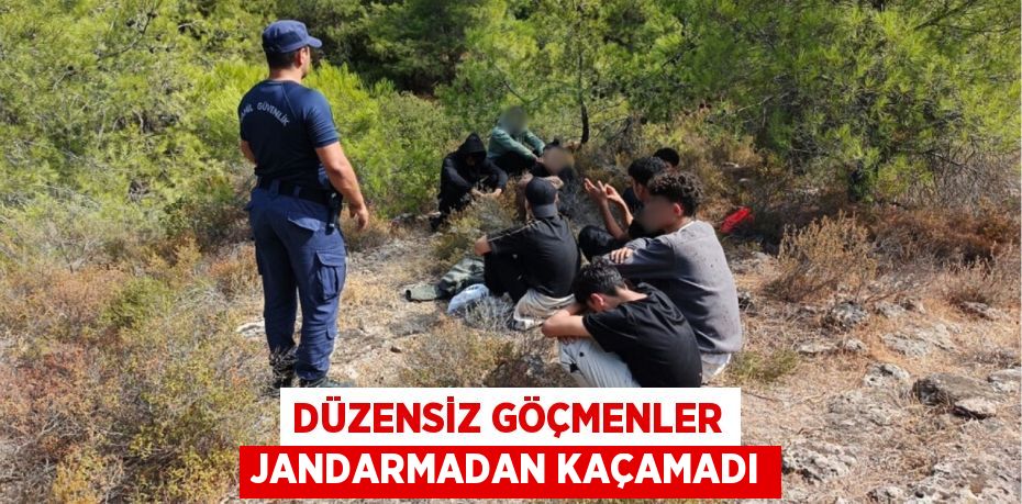 DÜZENSİZ GÖÇMENLER JANDARMADAN KAÇAMADI