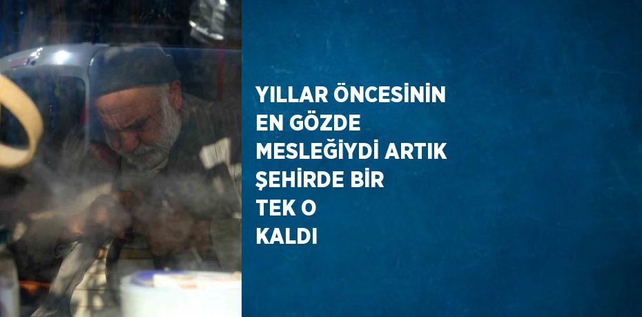 YILLAR ÖNCESİNİN EN GÖZDE MESLEĞİYDİ ARTIK ŞEHİRDE BİR TEK O KALDI