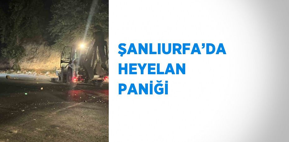 ŞANLIURFA’DA HEYELAN PANİĞİ