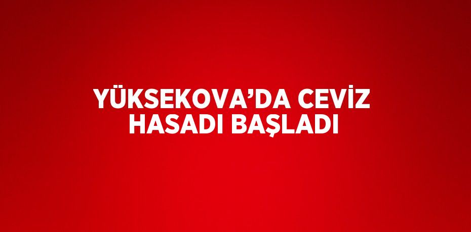 YÜKSEKOVA’DA CEVİZ HASADI BAŞLADI