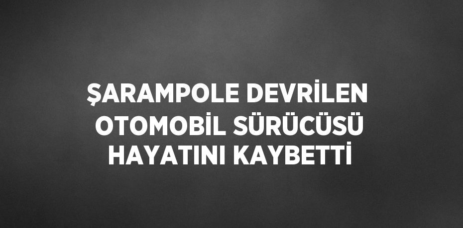 ŞARAMPOLE DEVRİLEN OTOMOBİL SÜRÜCÜSÜ HAYATINI KAYBETTİ