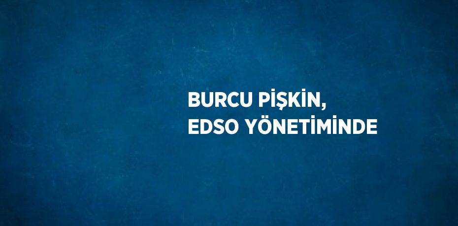 BURCU PİŞKİN, EDSO YÖNETİMİNDE