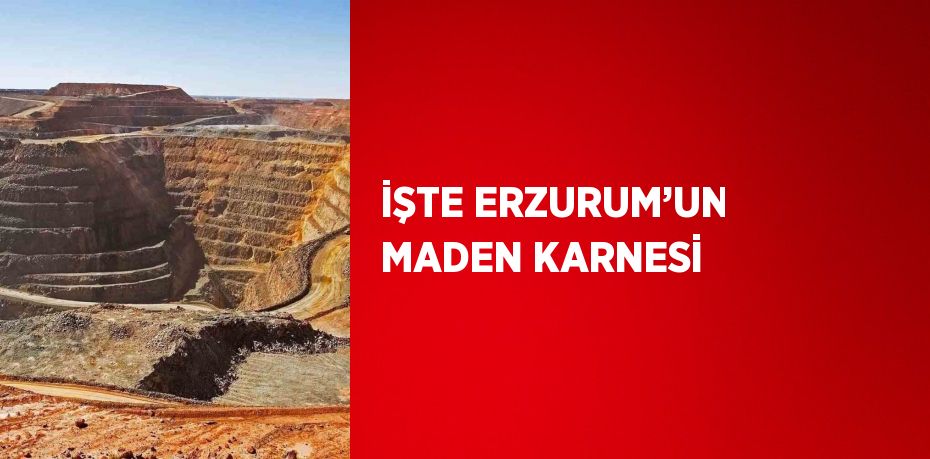 İŞTE ERZURUM’UN MADEN KARNESİ