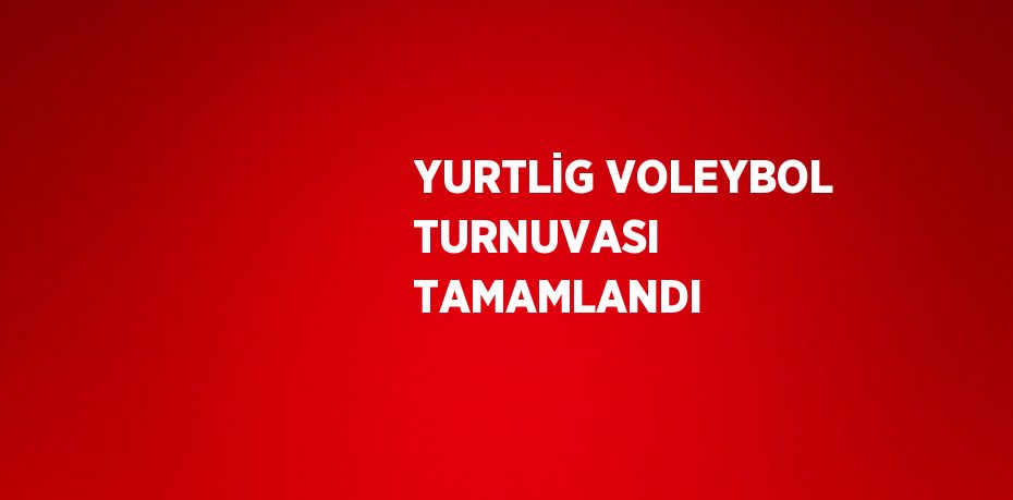 YURTLİG VOLEYBOL TURNUVASI TAMAMLANDI