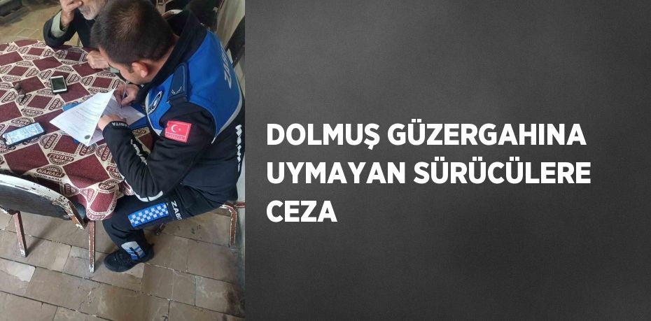 DOLMUŞ GÜZERGAHINA UYMAYAN SÜRÜCÜLERE CEZA