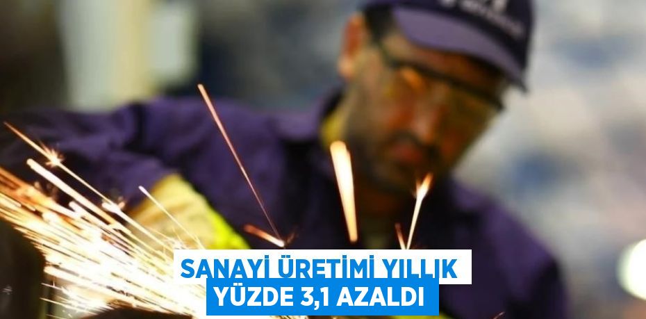 SANAYİ ÜRETİMİ YILLIK YÜZDE 3,1 AZALDI