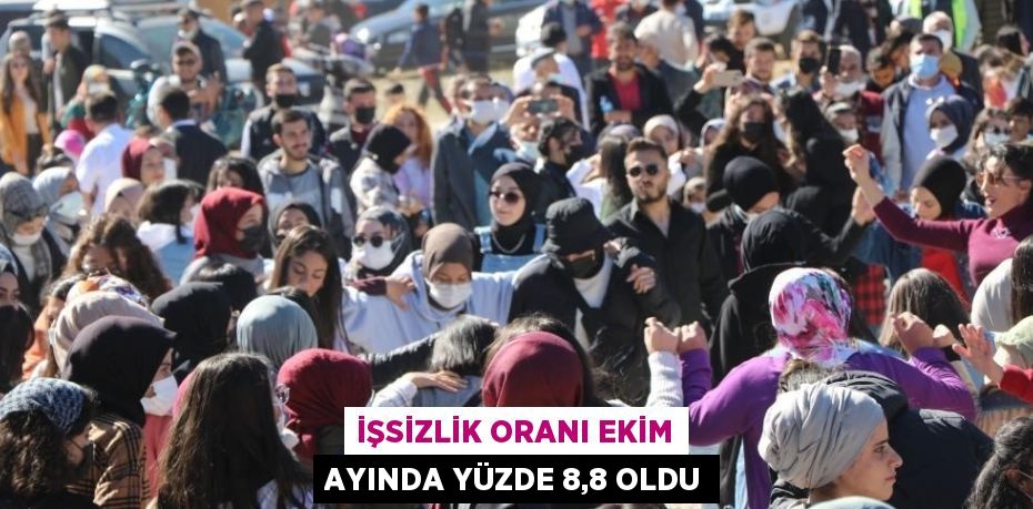 İŞSİZLİK ORANI EKİM AYINDA YÜZDE 8,8 OLDU