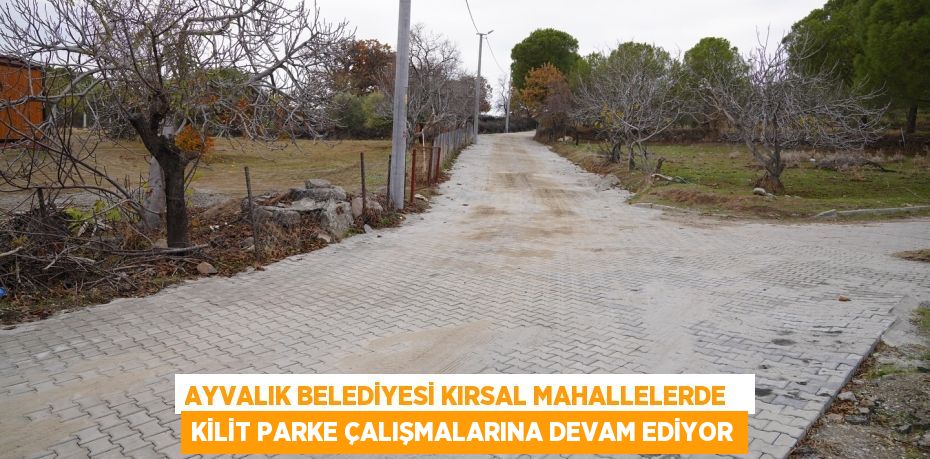 AYVALIK BELEDİYESİ KIRSAL MAHALLELERDE   KİLİT PARKE ÇALIŞMALARINA DEVAM EDİYOR