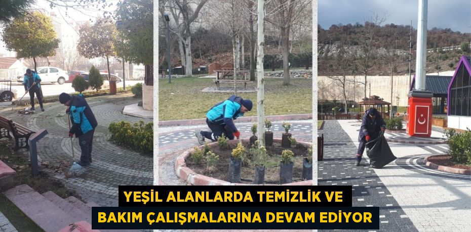 YEŞİL ALANLARDA TEMİZLİK VE BAKIM ÇALIŞMALARINA DEVAM EDİYOR