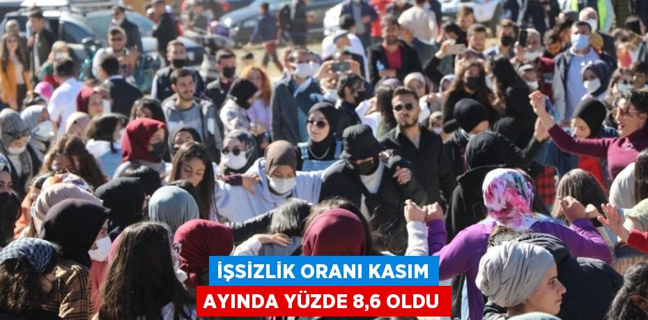 İŞSİZLİK ORANI KASIM AYINDA YÜZDE 8,6 OLDU