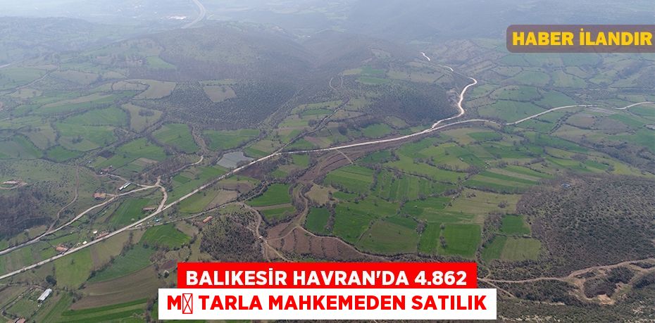 Balıkesir Havran'da 4.862 m² tarla mahkemeden satılık