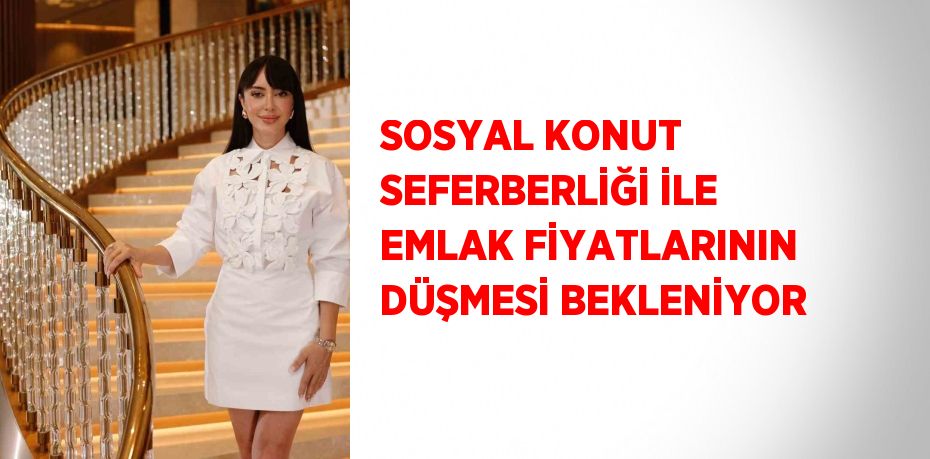 SOSYAL KONUT SEFERBERLİĞİ İLE EMLAK FİYATLARININ DÜŞMESİ BEKLENİYOR