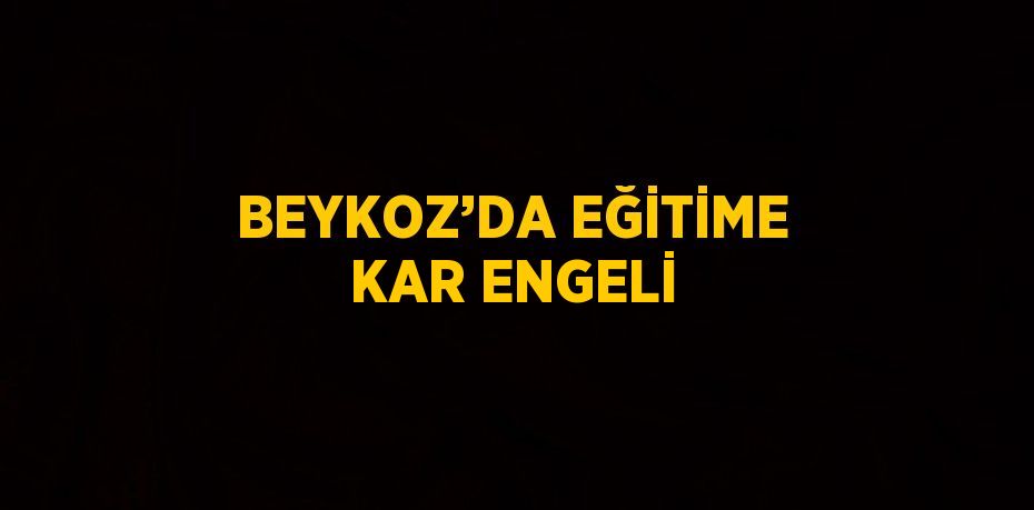 BEYKOZ’DA EĞİTİME KAR ENGELİ