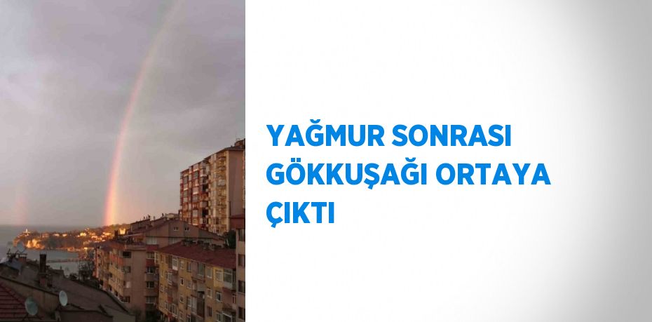 YAĞMUR SONRASI GÖKKUŞAĞI ORTAYA ÇIKTI