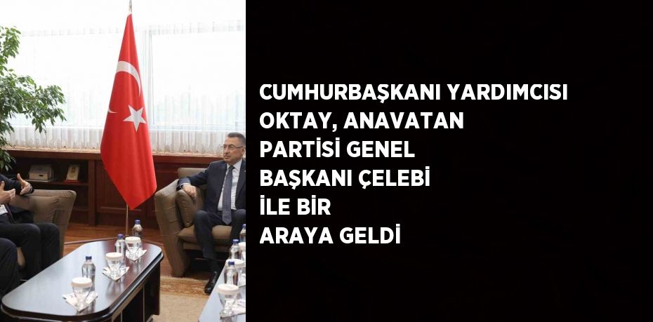 CUMHURBAŞKANI YARDIMCISI OKTAY, ANAVATAN PARTİSİ GENEL BAŞKANI ÇELEBİ İLE BİR ARAYA GELDİ