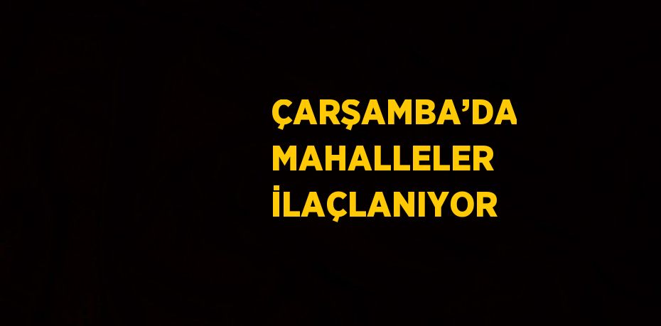 ÇARŞAMBA’DA MAHALLELER İLAÇLANIYOR