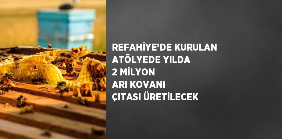 REFAHİYE’DE KURULAN ATÖLYEDE YILDA 2 MİLYON ARI KOVANI ÇITASI ÜRETİLECEK