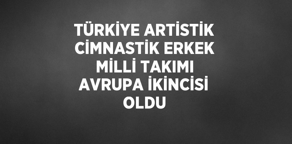 TÜRKİYE ARTİSTİK CİMNASTİK ERKEK MİLLİ TAKIMI AVRUPA İKİNCİSİ OLDU