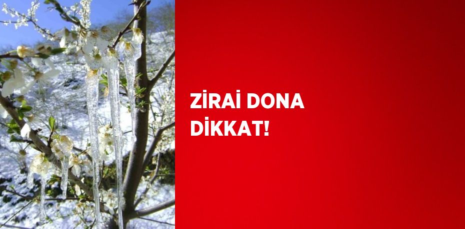 ZİRAİ DONA DİKKAT!