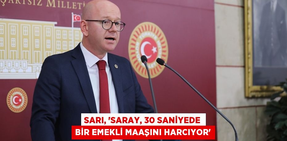 SARI, “SARAY, 30 SANİYEDE BİR EMEKLİ MAAŞINI HARCIYOR”