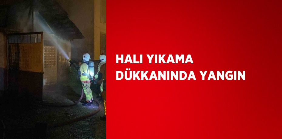 HALI YIKAMA DÜKKANINDA YANGIN