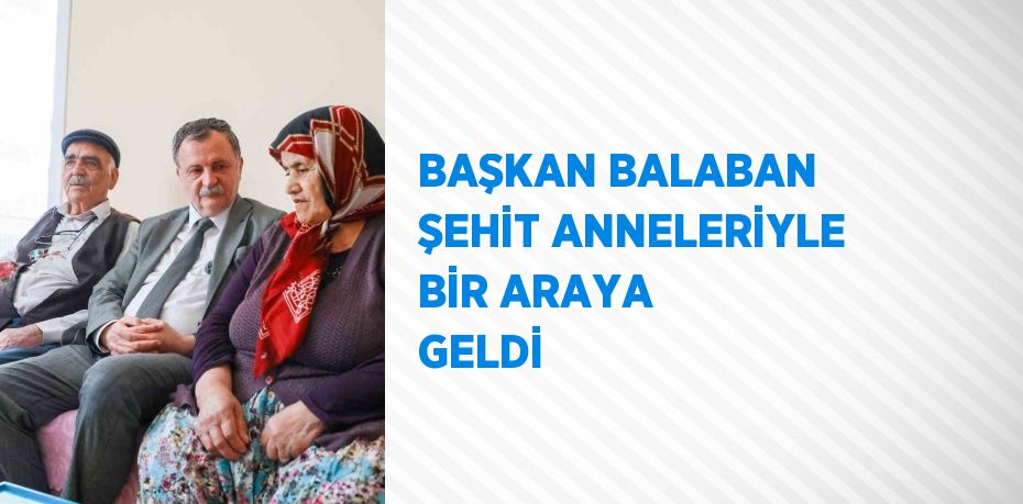 BAŞKAN BALABAN ŞEHİT ANNELERİYLE BİR ARAYA GELDİ