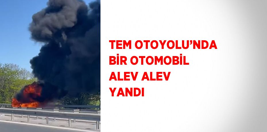 TEM OTOYOLU’NDA BİR OTOMOBİL ALEV ALEV YANDI