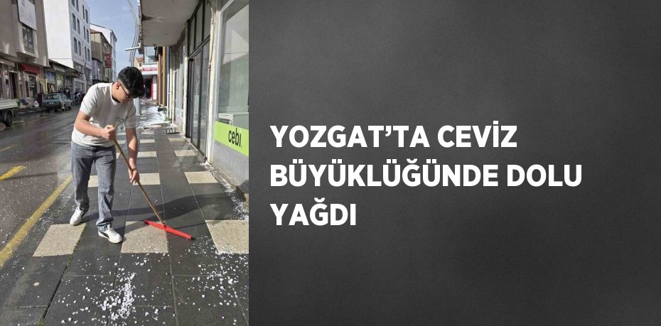 YOZGAT’TA CEVİZ BÜYÜKLÜĞÜNDE DOLU YAĞDI