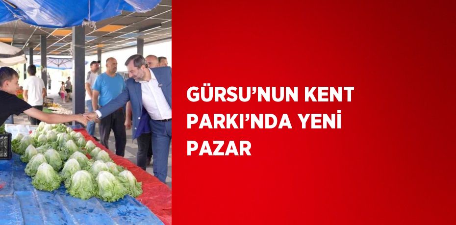 GÜRSU’NUN KENT PARKI’NDA YENİ PAZAR