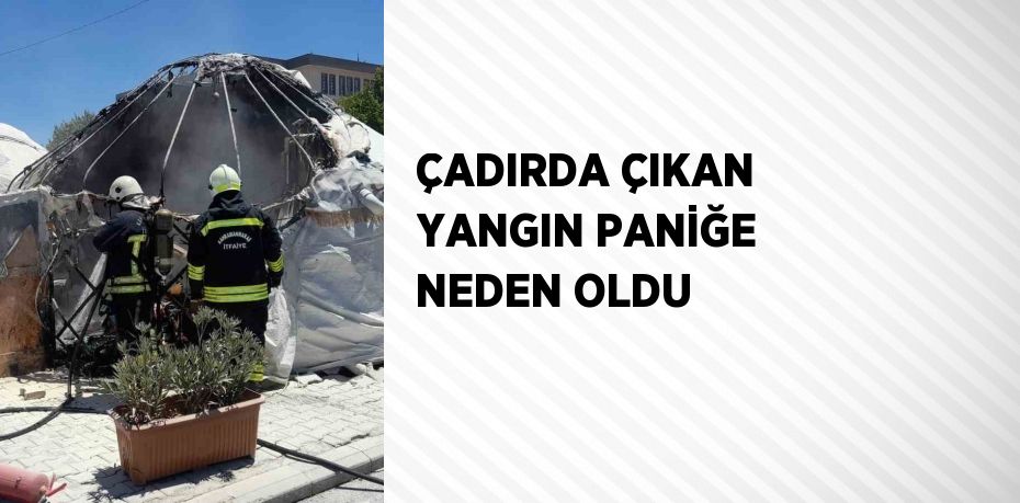 ÇADIRDA ÇIKAN YANGIN PANİĞE NEDEN OLDU