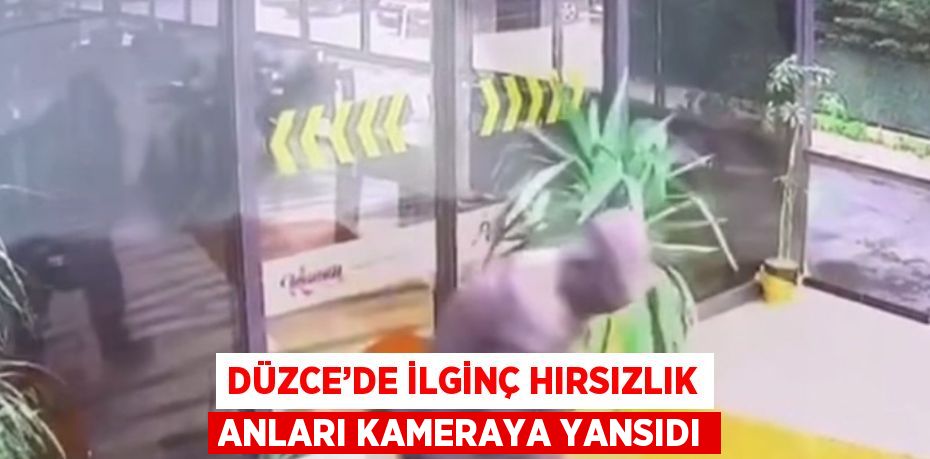 DÜZCE’DE İLGİNÇ HIRSIZLIK ANLARI KAMERAYA YANSIDI