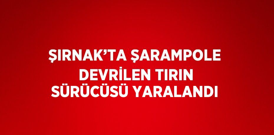 ŞIRNAK’TA ŞARAMPOLE DEVRİLEN TIRIN SÜRÜCÜSÜ YARALANDI