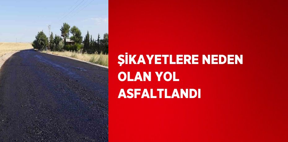 ŞİKAYETLERE NEDEN OLAN YOL ASFALTLANDI