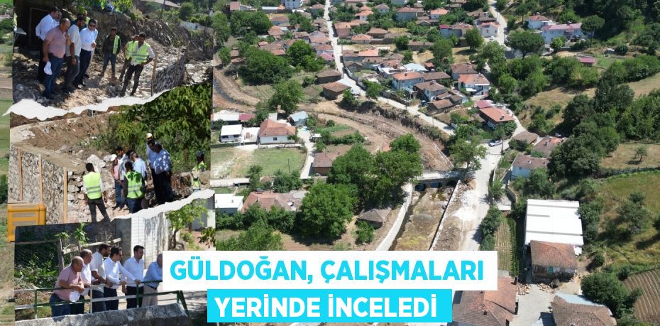 GÜLDOĞAN, ÇALIŞMALARI YERİNDE İNCELEDİ