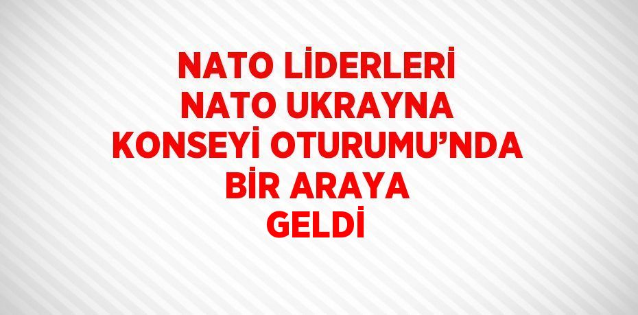 NATO LİDERLERİ NATO UKRAYNA KONSEYİ OTURUMU’NDA BİR ARAYA GELDİ