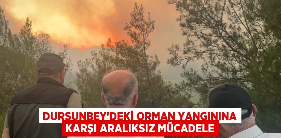 Dursunbey'deki Orman Yangınına Karşı Aralıksız Mücadele
