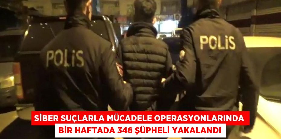 Siber suçlarla mücadele operasyonlarında bir haftada 346 şüpheli yakalandı