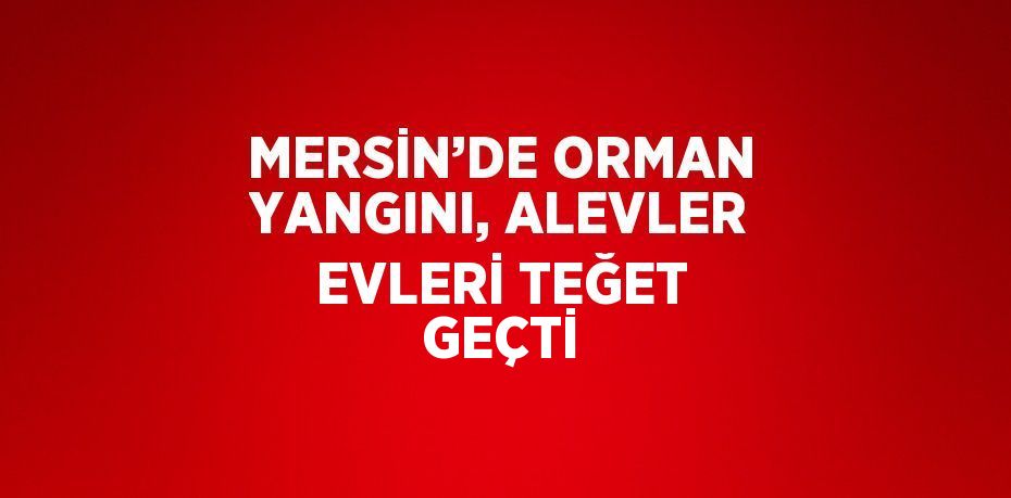 MERSİN’DE ORMAN YANGINI, ALEVLER EVLERİ TEĞET GEÇTİ